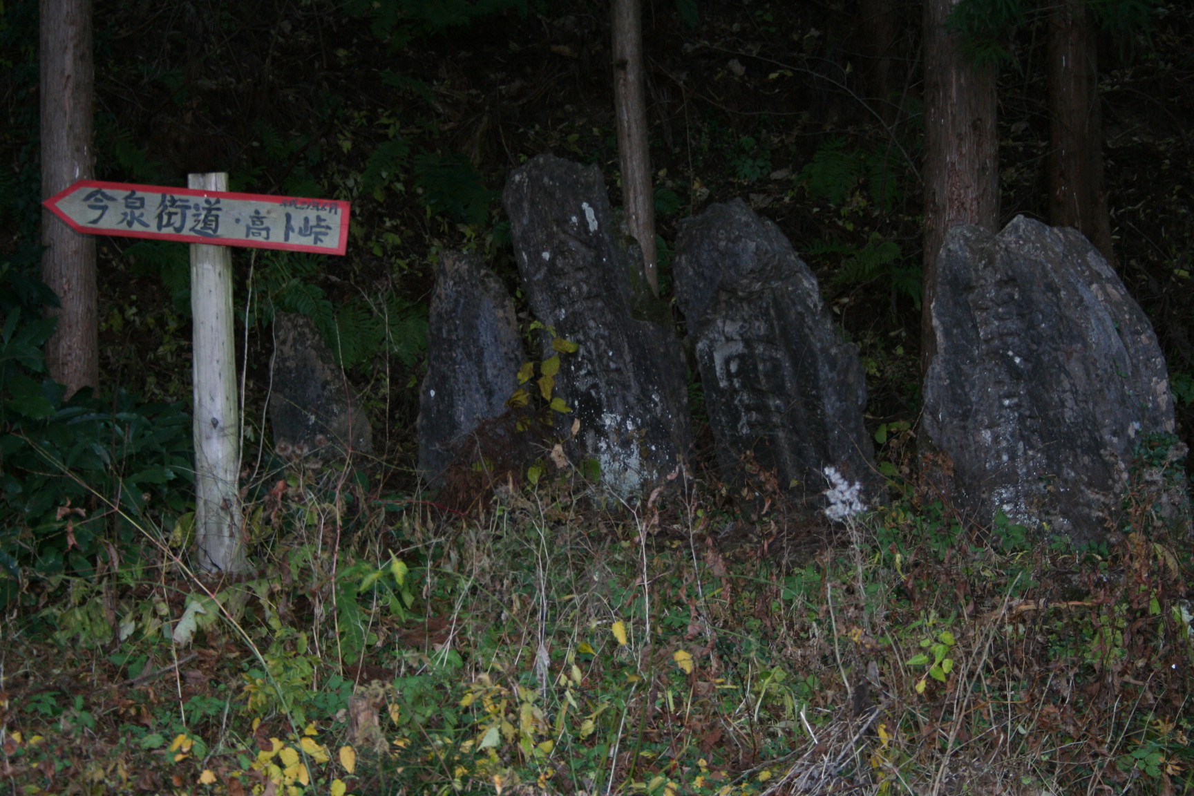 滝ノ沢平地内の今泉街道入口